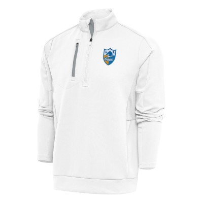 Кофта на короткой молнии Los Angeles Chargers Antigua Team Logo Throwback Generation - White