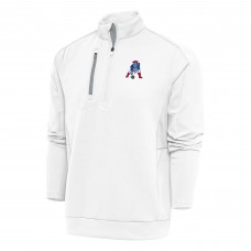Кофта с длинным рукавом на короткой молнии New England Patriots Antigua Team Logo Throwback Generation- White