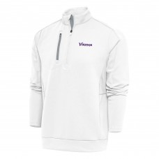 Кофта с длинным рукавом на короткой молнии Minnesota Vikings Antigua Team Logo Throwback Generation- White