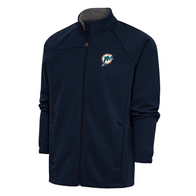 Кофта на молнии Miami Dolphins Antigua Team Logo Throwback Links - Navy