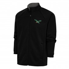 Кофта на молнии Philadelphia Eagles Antigua Team Logo Throwback Links - Black