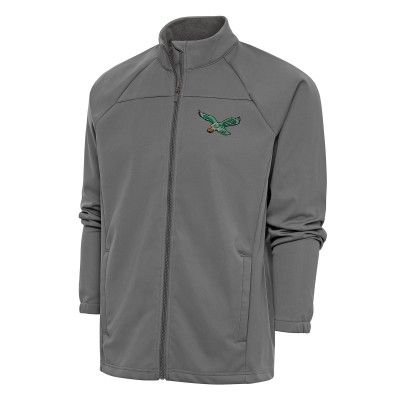 Кофта на молнии Philadelphia Eagles Antigua Team Logo Throwback Links - Steel