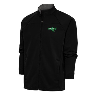 Кофта на молнии New York Jets Antigua Team Logo Throwback Links - Black