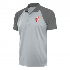 Поло San Francisco 49ers Antigua Team Logo Throwback Nova - Silver/Steel
