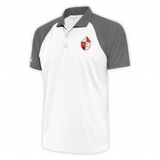 Поло San Francisco 49ers Antigua Team Logo Throwback Nova - White/Steel