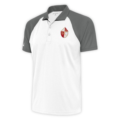 Поло San Francisco 49ers Antigua Team Logo Throwback Nova - White/Steel