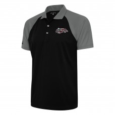 Поло Cincinnati Bengals Antigua Team Logo Throwback Nova - Black/Steel