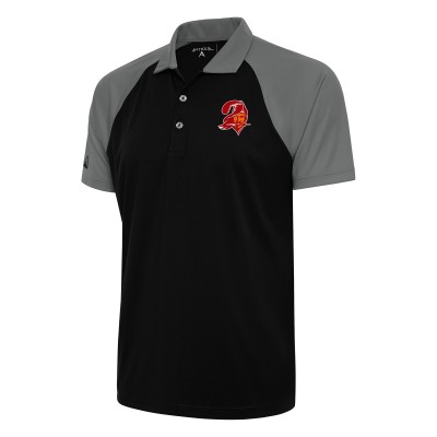 Поло Tampa Bay Buccaneers Antigua Team Logo Throwback Nova - Black/Steel