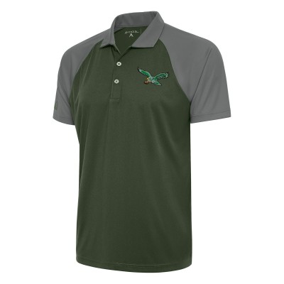 Поло Philadelphia Eagles Antigua Team Logo Throwback Nova - Green/Steel