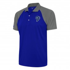 Поло Los Angeles Rams Antigua Team Logo Throwback Nova - Royal/