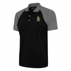 Поло Green Bay Packers Antigua Team Logo Throwback Nova - Black/Steel