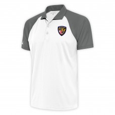 Поло Baltimore Ravens Antigua Team Logo Throwback Nova - White/Steel