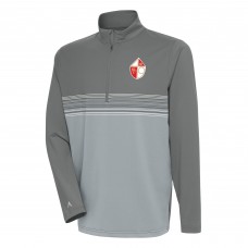 Кофта на короткой молнии San Francisco 49ers Antigua Team Logo Throwback Pace - Steel