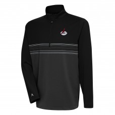 Кофта с длинным рукавом на короткой молнии Arizona Cardinals Antigua Team Logo Throwback Pace- Black