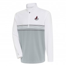 Кофта с длинным рукавом на короткой молнии Arizona Cardinals Antigua Team Logo Throwback Pace- White