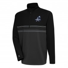Кофта с длинным рукавом на короткой молнии Dallas Cowboys Antigua Team Logo Throwback Pace- Black