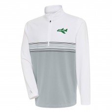 Кофта с длинным рукавом на короткой молнии New York Jets Antigua Team Logo Throwback Pace- White