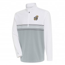 Кофта с длинным рукавом на короткой молнии New Orleans Saints Antigua Team Logo Throwback Pace- White