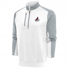 Кофта с длинным рукавом на короткой молнии Arizona Cardinals Antigua Team Logo Throwback Team- White/Silver