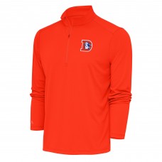Кофта с длинным рукавом на короткой молнии Denver Broncos Antigua Team Logo Throwback Tribute- Orange
