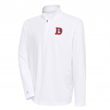 Кофта с длинным рукавом на короткой молнии Denver Broncos Antigua Team Logo Throwback Tribute- White