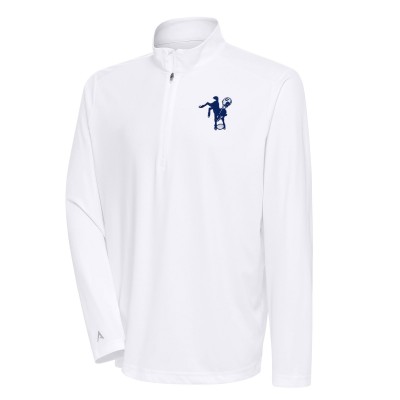 Кофта на короткой молнии Indianapolis Colts Antigua Team Logo Throwback Tribute - White