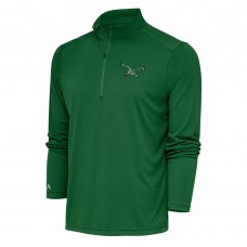 Кофта с длинным рукавом на короткой молнии Philadelphia Eagles Antigua Team Logo Throwback Tribute- Green
