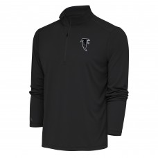 Кофта на короткой молнии Atlanta Falcons Antigua Team Logo Throwback Tribute - Charcoal