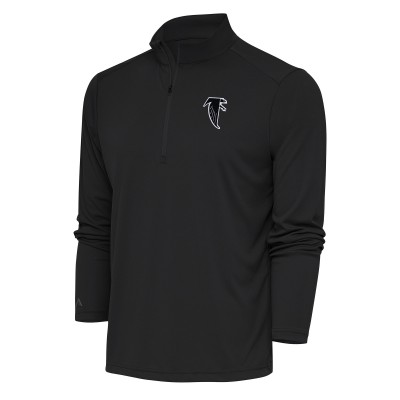 Кофта на короткой молнии Atlanta Falcons Antigua Team Logo Throwback Tribute - Charcoal