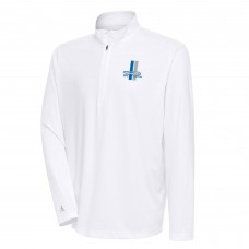 Кофта с длинным рукавом на короткой молнии Detroit Lions Antigua Team Logo Throwback Tribute- White