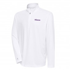 Кофта на короткой молнии Minnesota Vikings Antigua Team Logo Throwback Tribute - White