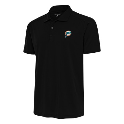 Поло Miami Dolphins Antigua Team Logo Throwback Tribute - Black