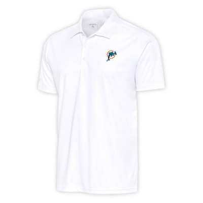 Поло Miami Dolphins Antigua Team Logo Throwback Tribute - White