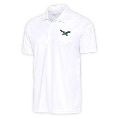 Поло Philadelphia Eagles Antigua Team Logo Throwback Tribute - White