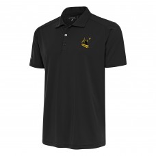 Pittsburgh Steelers Antigua Charcoal Team Logo Throwback Tribute Polo