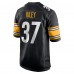 Игровая джерси Elijah Riley Pittsburgh Steelers Nike Game Player - Black