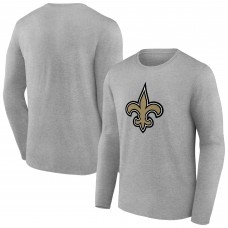 Футболка с длинным рукавом New Orleans Saints Primary Team Logo - Gray