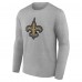 Футболка с длинным рукавом New Orleans Saints Primary Team Logo - Gray