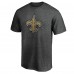 Футболка New Orleans Saints Fanatics Heather Charcoal Primary Logo
