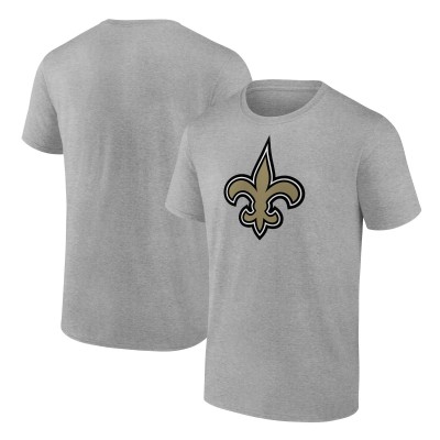 Футболка New Orleans Saints Fanatics Heather Gray Primary Logo