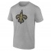 Футболка New Orleans Saints Fanatics Heather Gray Primary Logo