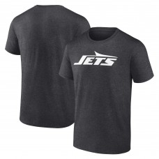 New York Jets Fanatics Heather Charcoal Primary Logo T-Shirt New York Jets Fanatics Heather Charcoal Primary Logo T-Shirt