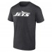 New York Jets Fanatics Heather Charcoal Primary Logo T-Shirt