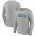 Футболка с длинным рукавом Los Angeles Chargers On Side Stripe Team - Heather Gray