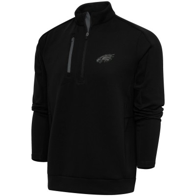 Кофта с длинным рукавом на короткой молнии Philadelphia Eagles Antigua Tonal Logo Generation- Black