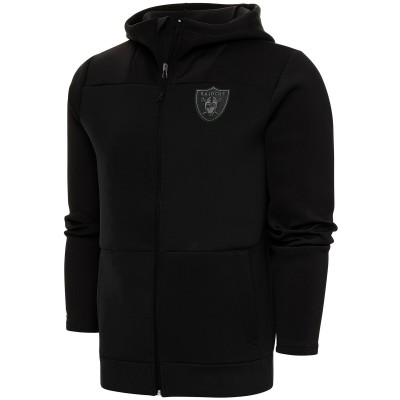 Толстовка на молнии Las Vegas Raiders Antigua Tonal Logo Protect - Black