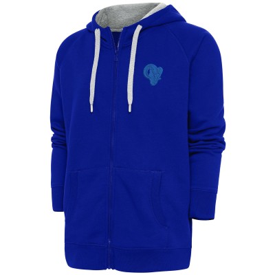 Los Angeles Rams Antigua Tonal Logo Victory Full-Zip Hoodie - Royal