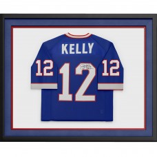 Игровая джерси Jim Kelly Buffalo Bills Autographed Fanatics Authentic Mitchell & Ness Blue Authentic with HOF 02 Inscription