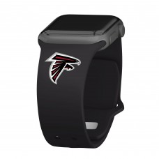 Atlanta Falcons Logo Silicone Apple Watch Band - Black