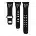 Atlanta Falcons Logo Silicone Apple Watch Band - Black